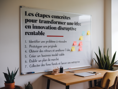 Les étapes concrètes pour transformer une idée en une innovation disruptive rentable