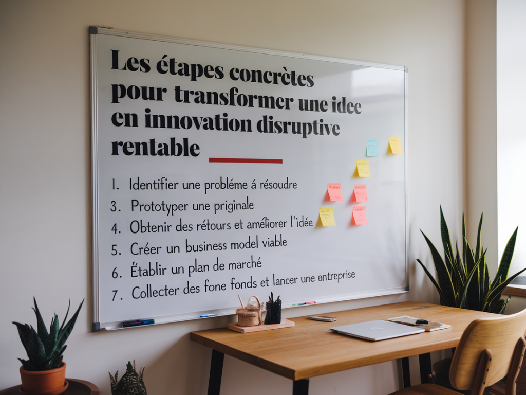 Les étapes concrètes pour transformer une idée en une innovation disruptive rentable